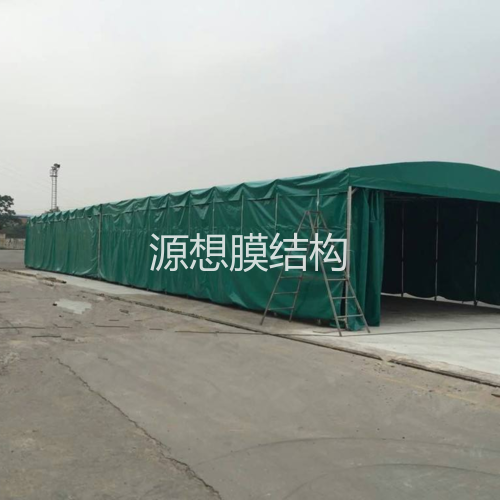 電動移動棚  膜結(jié)構(gòu)充電樁車棚  物流帳篷 電動推拉棚 電動推拉棚定做報價 電動移動棚
