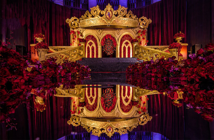 泡沫雕塑婚慶舞臺道具定制