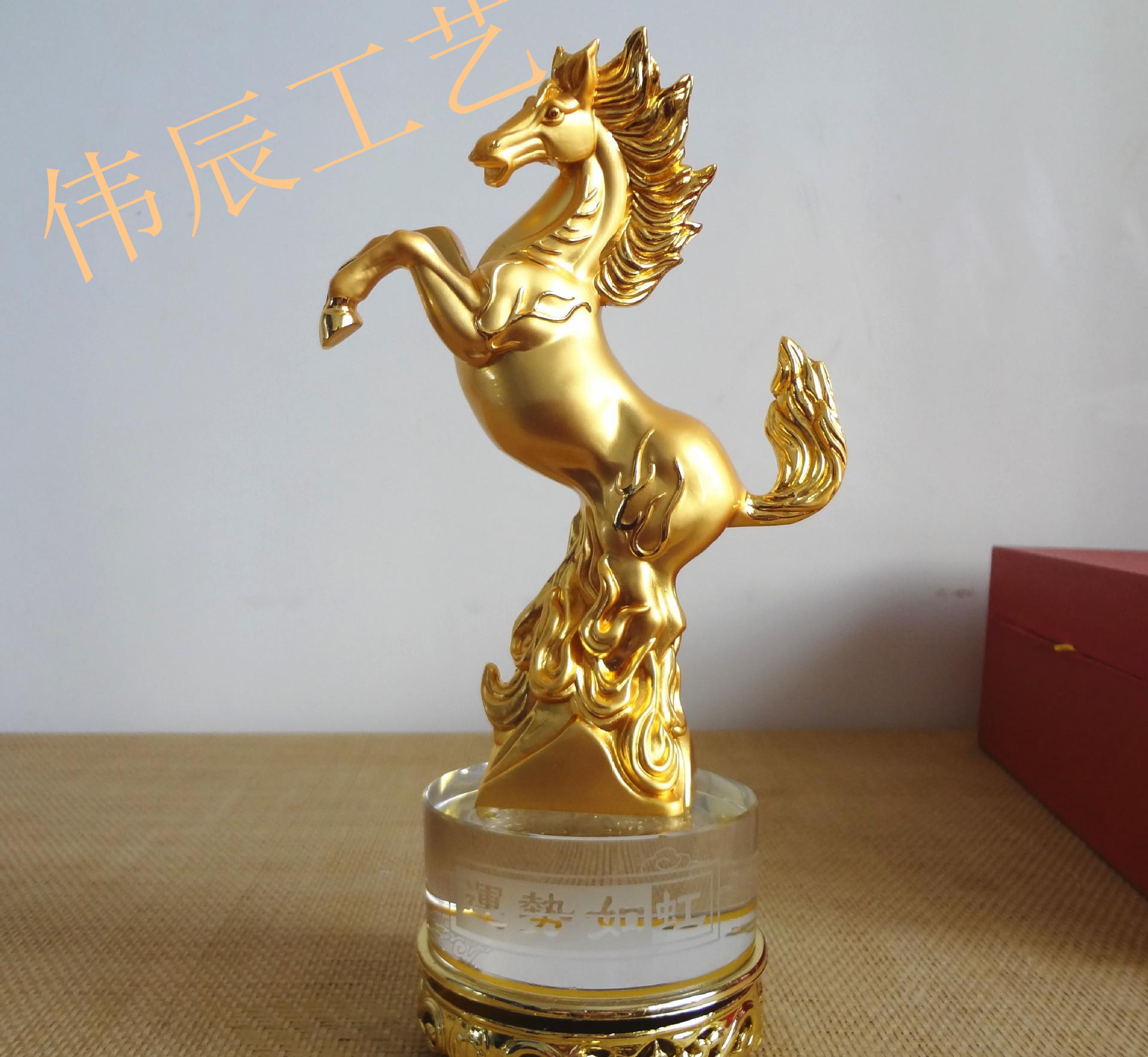 生肖擺件定制，馬到成功擺件制作，華東辦公桌擺件定制廠