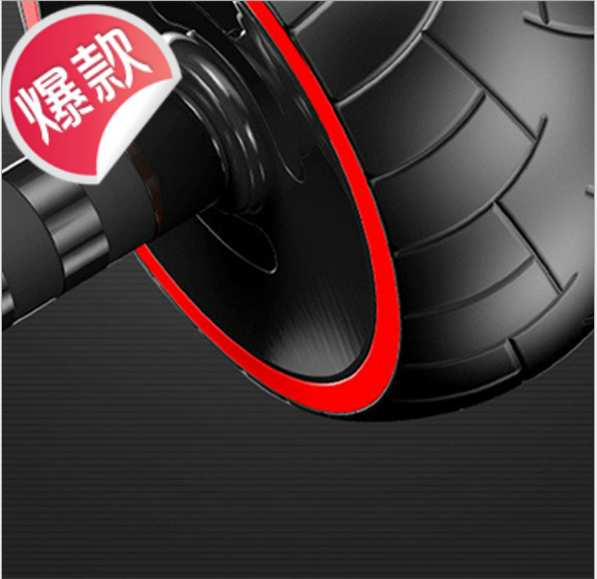 回彈健腹輪巨輪靜音健身器材家用滾滑輪減肚子推輪廠家直銷 胎皮健腹輪