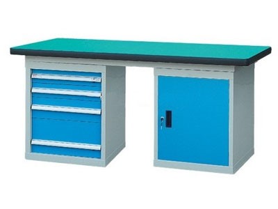 重型車間工作臺四抽屜鉗工工作臺天津廠家工位裝備生產(chǎn)組裝工作桌