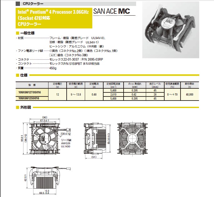 UPS三洋風(fēng)扇109X9912T0S016散熱風(fēng)扇尺寸