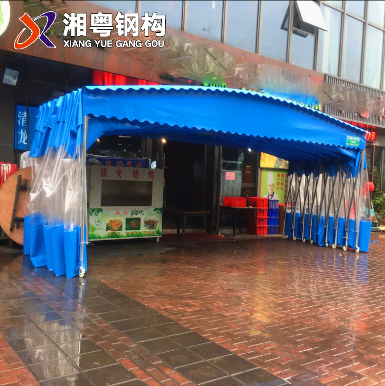 廠家訂做爆款大排檔推拉篷燒烤火鍋餐飲夜市推拉蓬
