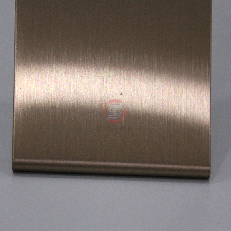 高比發(fā)紋鍍玫瑰金不銹鋼板 CS-2885 高比不銹鋼玫瑰金板 發(fā)紋玫瑰金不銹鋼板