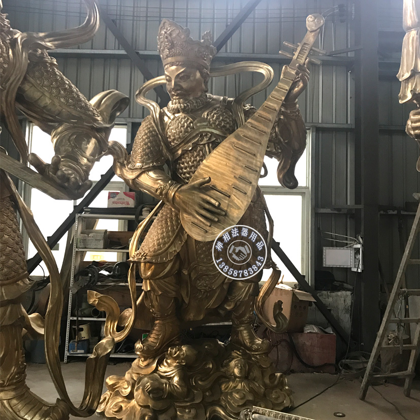 溫州禪相佛像廠，專業(yè)鑄造寺院純銅四大天王佛像，3.8米四大護(hù)法定做
