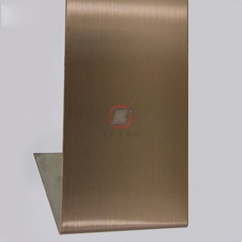 高比發(fā)紋鍍玫瑰金不銹鋼板 CS-2885 高比不銹鋼玫瑰金板 發(fā)紋玫瑰金不銹鋼板