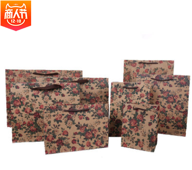 廣西定制復(fù)古玫瑰牛皮紙袋