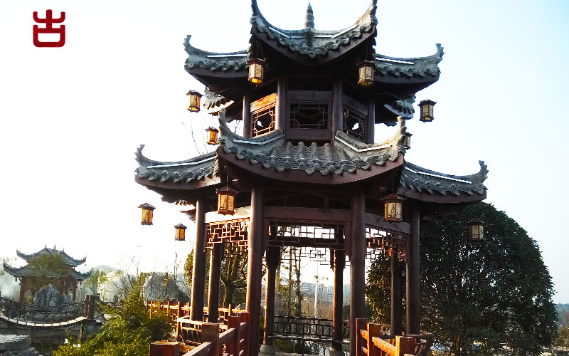 四川成都亭子廠家，公園防腐木涼亭，四角亭，六角亭定制加工廠家 成都仿古亭子廠家