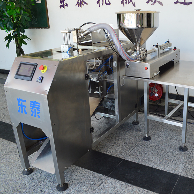 廠家直銷自動給袋式醬料包裝機速度快 復合袋 單工位醬料袋裝機