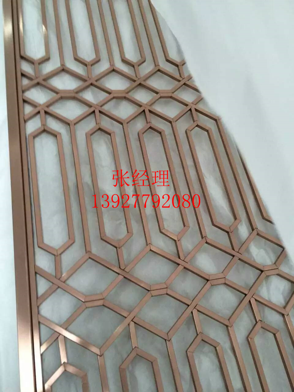 歐式不銹鋼鈦科鏤空裝飾屏風金屬花