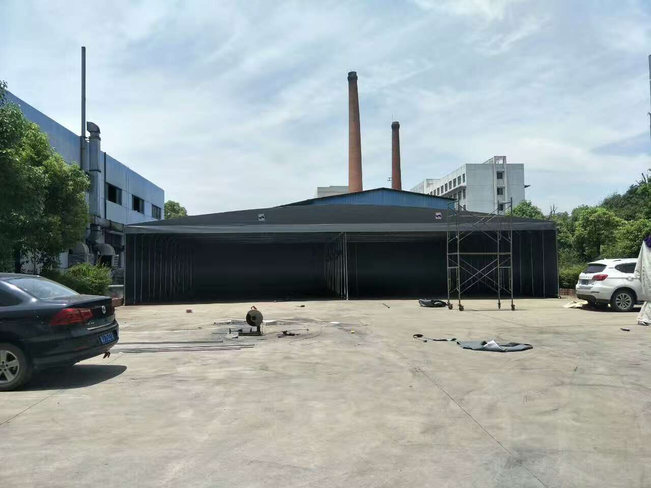遮陽蓬 廣東遮陽篷廣東移動推拉篷 廣東伸縮棚圖片大全