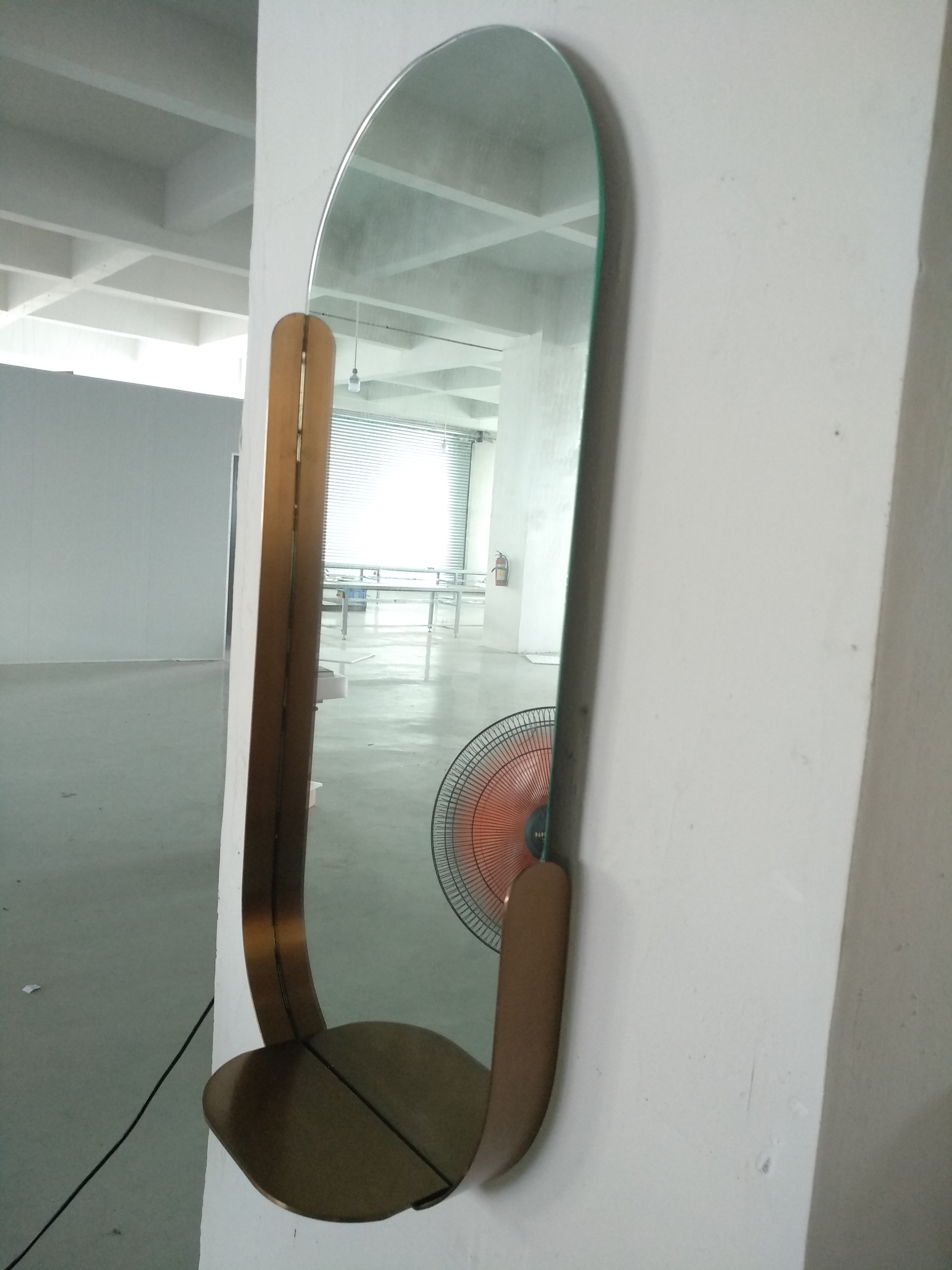 玄關(guān)鐵藝帶框鏡 定做玫瑰金 古銅色鑲框鏡 不銹鋼拉絲鏡