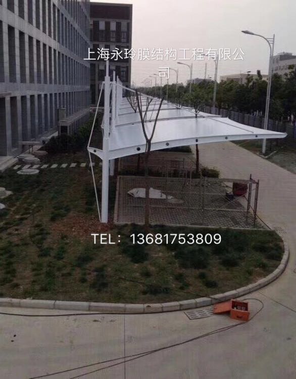 浦東膜結(jié)構(gòu)車棚停車棚自行車蓬車棚膜結(jié)構(gòu)自行車蓬
