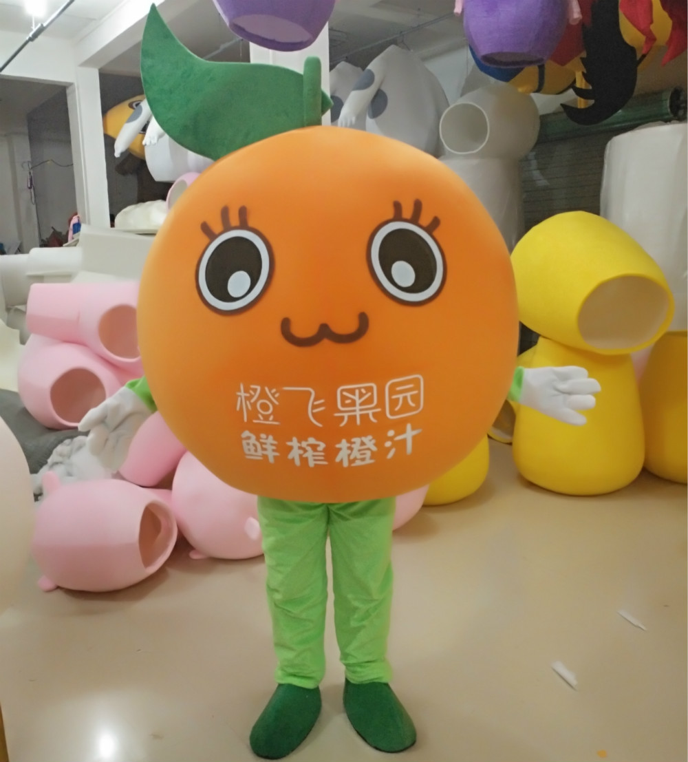 卡通人偶毛絨服臍橙卡通人偶發(fā)傳單