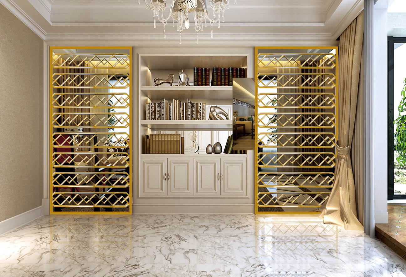 生產(chǎn)屏風(fēng)廠家/睿和御品 酒店不銹鋼屏風(fēng)