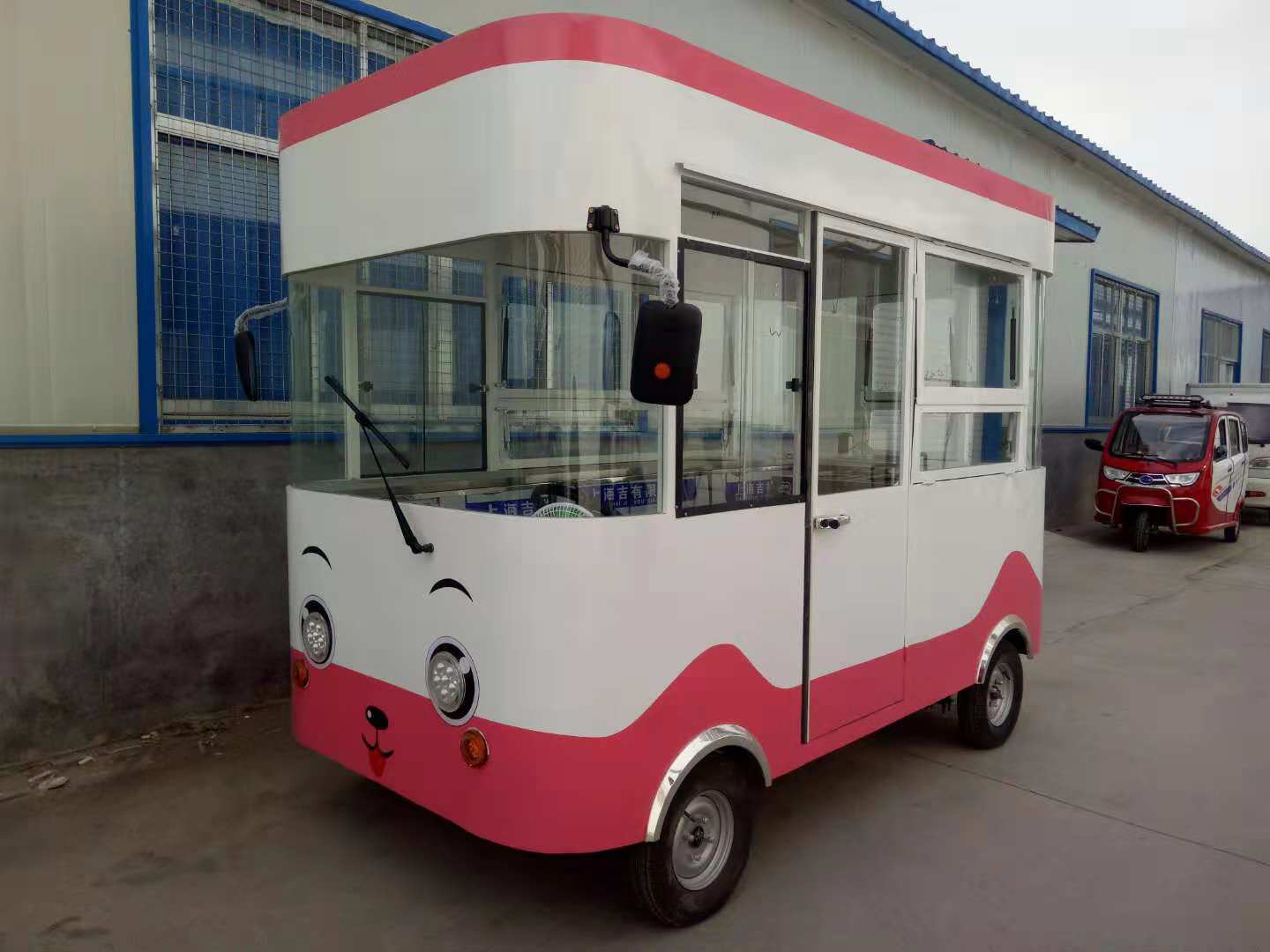 多功能電動(dòng)流動(dòng)餐車油炸燒烤小吃車美食車四輪商用四輪