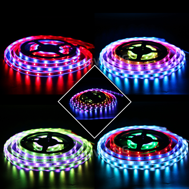 WS2811幻彩燈帶10段30燈12V外置驅動IC編程燈條