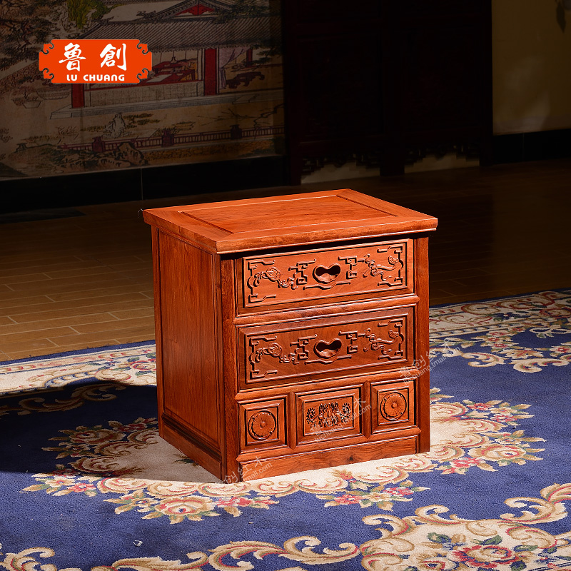 東陽紅木家具魯創(chuàng)紅木家具*花梨木大果紫檀百子大床