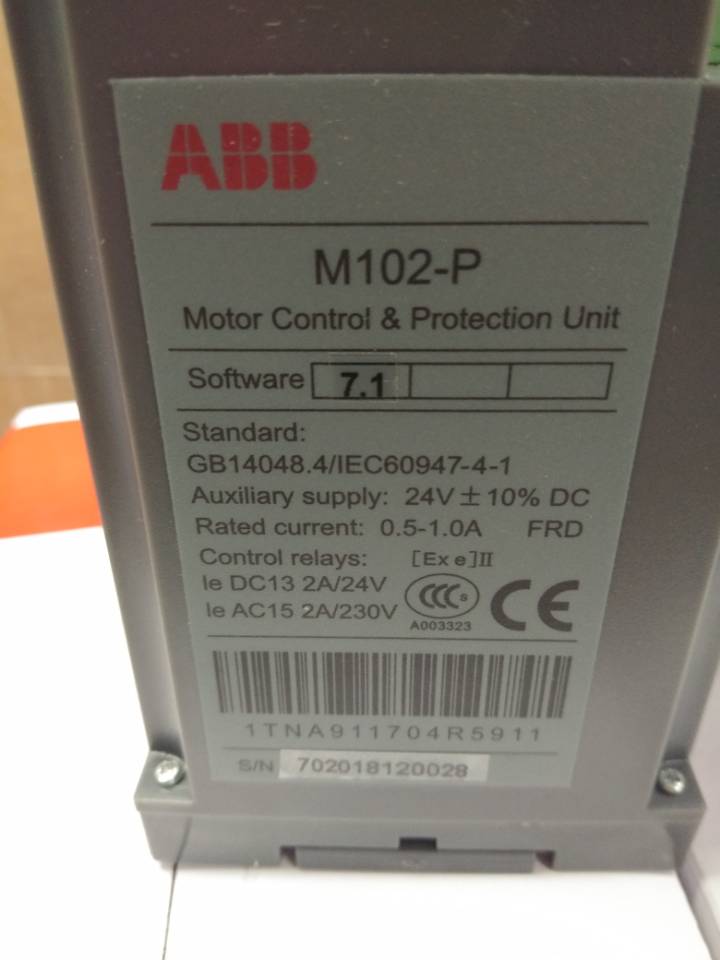 ABB老款型M102-P 2.5-5.0 with