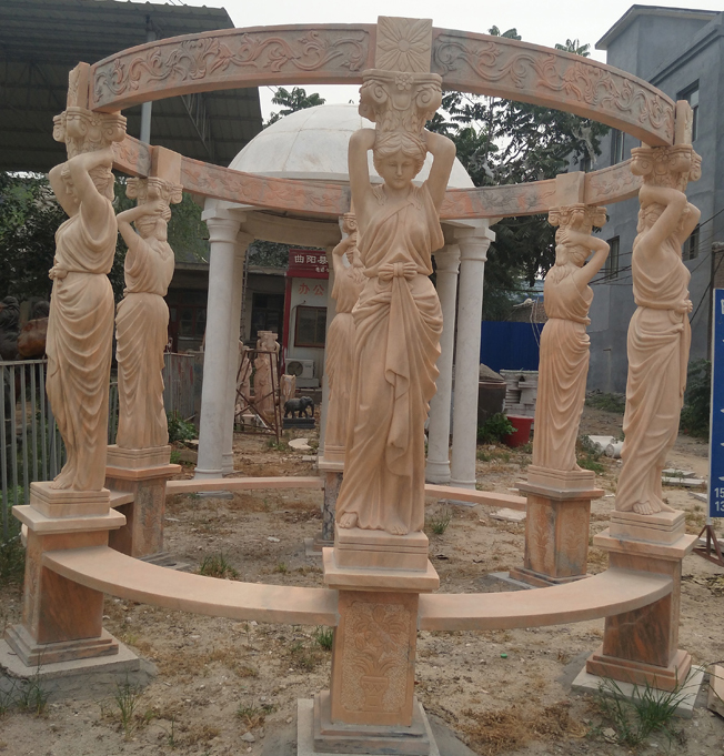 晚霞紅涼亭石雕西方?jīng)鐾さ袼?  title=