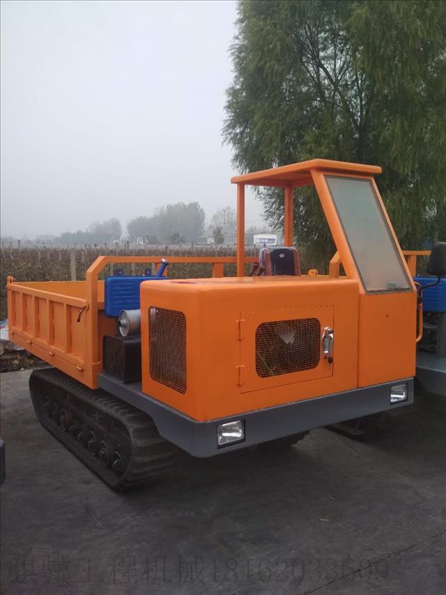 山東 廠家直銷騏驥5噸四不像履帶自卸翻斗運輸車