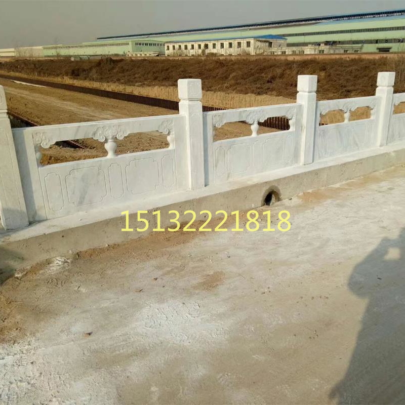 石欄桿 河提草白玉石欄板 山西欄桿