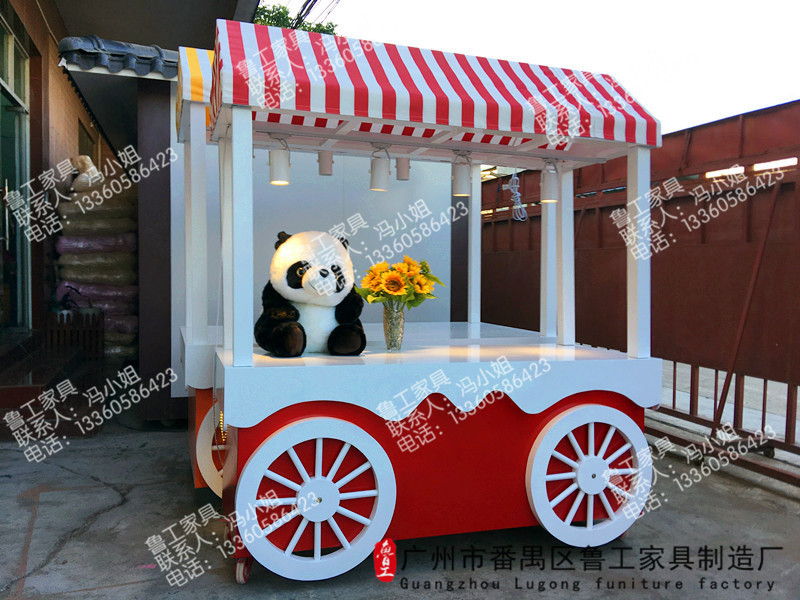 戶外防腐木小吃商業(yè)街冰激凌售貨亭廠家直銷實(shí)木