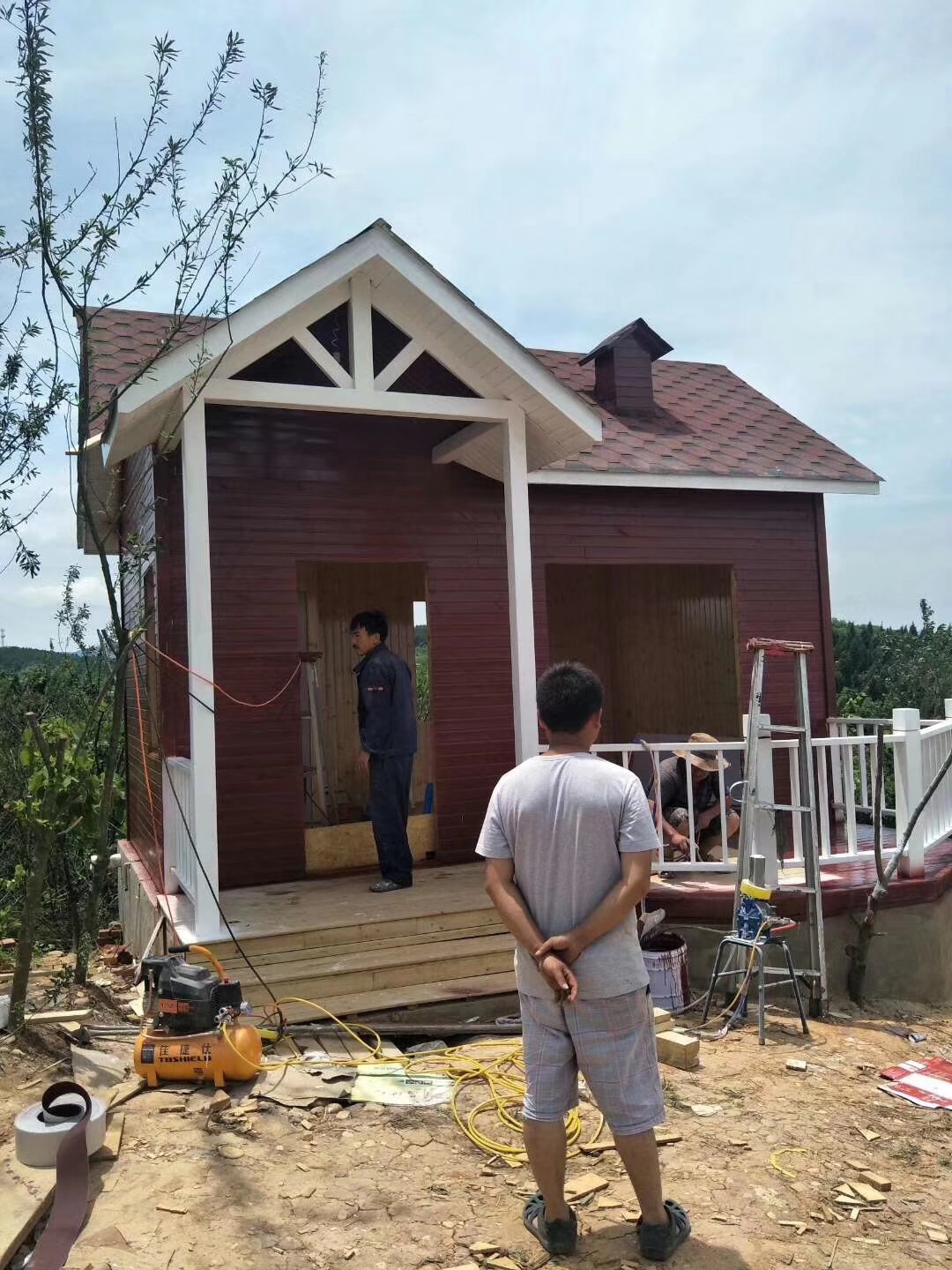 防腐木涼亭木屋  木屋別墅景觀工程  重慶木屋工程承包 重慶木屋制作