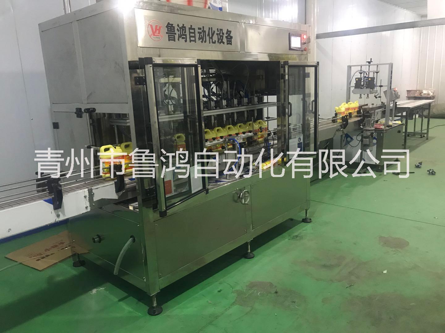 全自動柱塞式膏體醬灌裝機  洗衣液自動化灌裝生產(chǎn)線