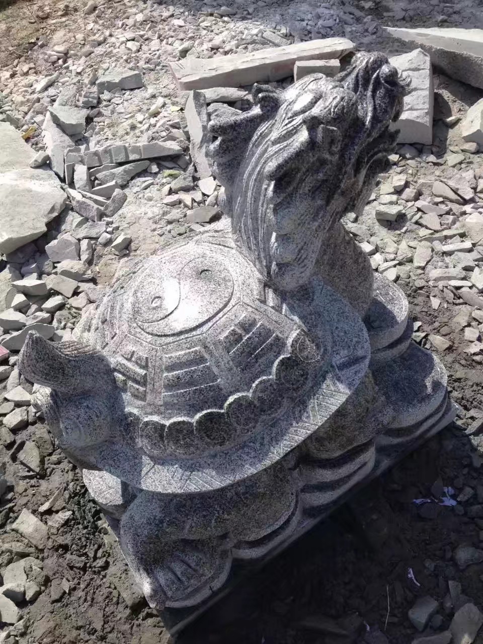 花崗巖石雕龍龜?shù)窨?家居鎮(zhèn)宅石雕龍龜招財龍龜吉祥瑞獸擺件