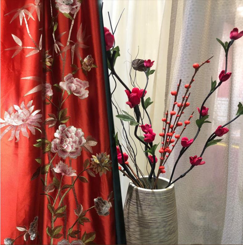 中式花鳥(niǎo)高精密窗簾