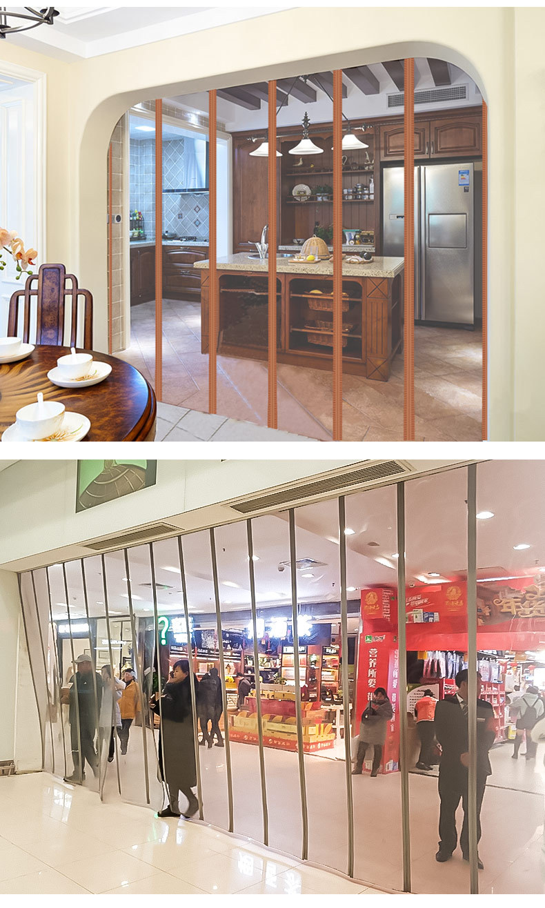 PVC磁吸門簾吸磁門簾透明軟簾 PVC磁門簾 PVC磁門簾吸磁門簾  PVC軟簾軟門簾