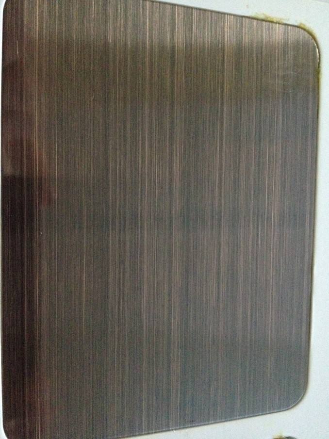 彩色不銹鋼板 拉絲青古銅不銹鋼板