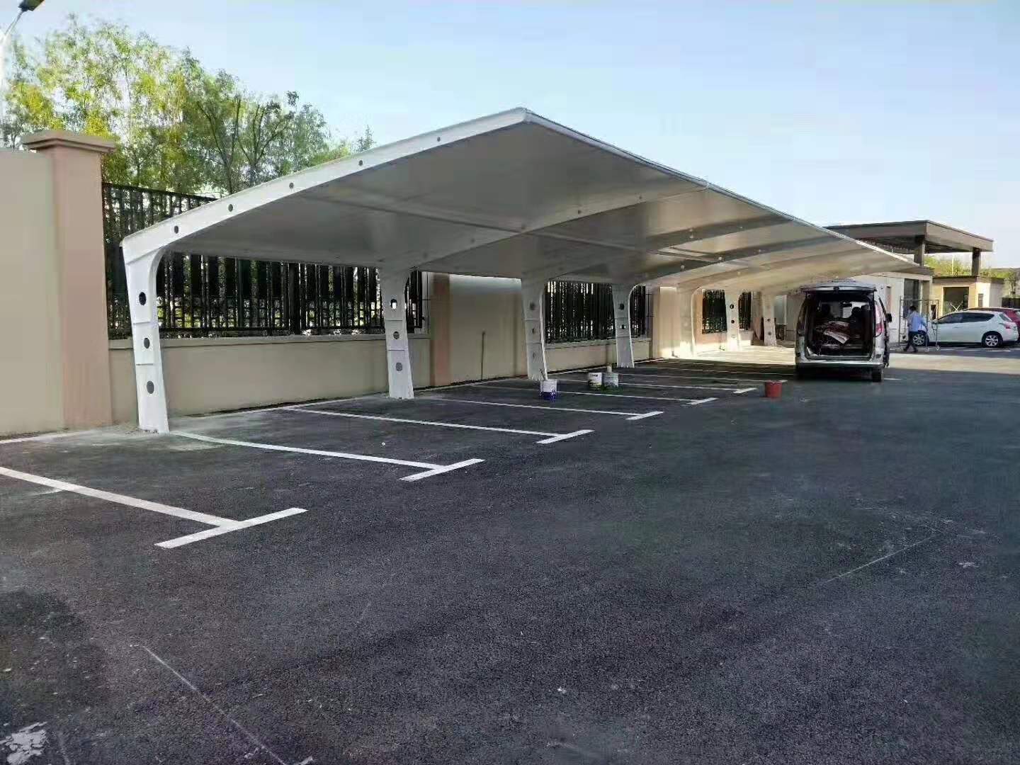 膜結構停車篷，膜結構停車篷廠家，溫州膜結構停車篷