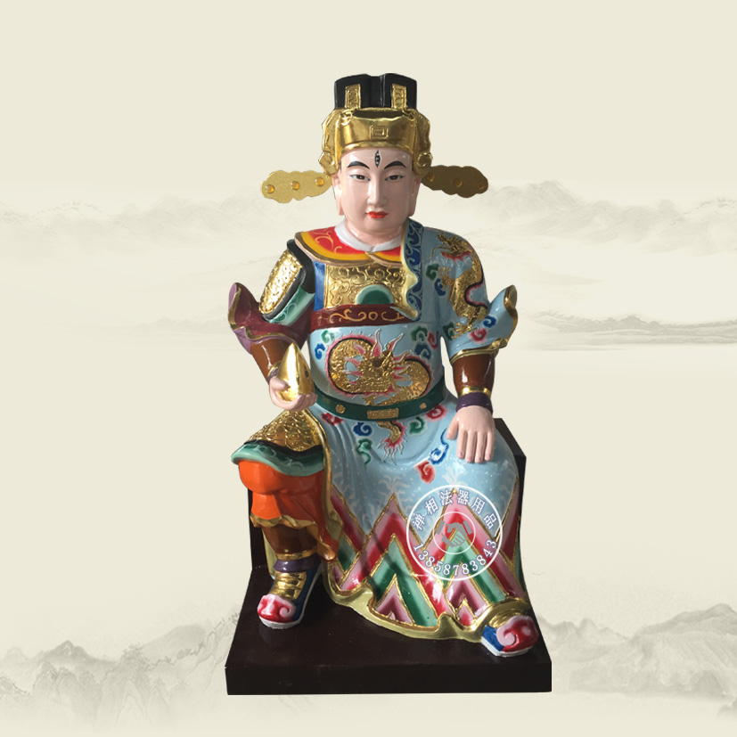 定做道教五顯大帝神像 道觀三眼靈光馬天君神像價格