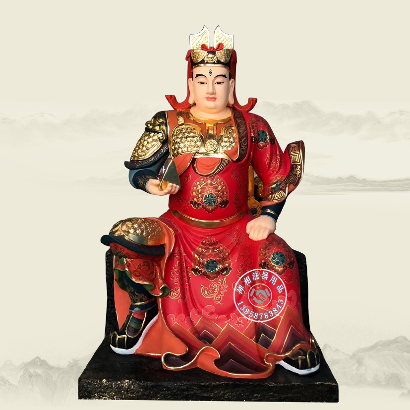 定做道教五顯大帝神像 道觀三眼靈光馬天君神像價格