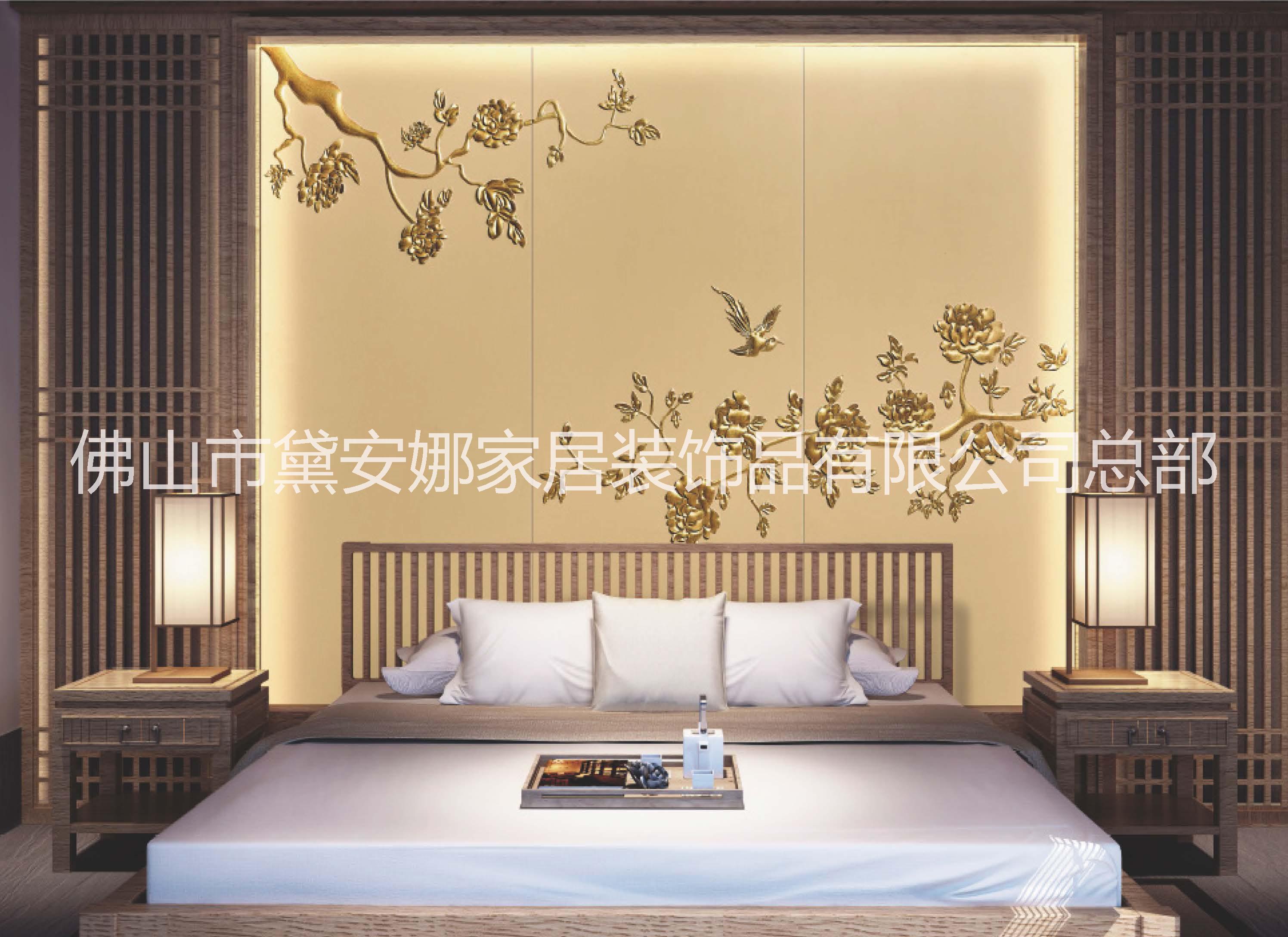 皮革繡花刺繡硬包浮雕背景墻   酒店刺繡皮飾浮雕背景墻 輕奢刺繡硬包皮飾浮雕背景墻 輕奢刺繡硬包輕奢浮雕背景墻