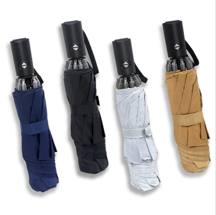 商務(wù)反向自動傘 折疊三折傘 晴雨兩用傘 抗風(fēng)雙人車用傘 可定制廣告?zhèn)?商務(wù)反向自動傘廠家