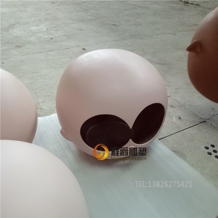 廠家直銷動(dòng)漫雕塑 玻璃鋼頭殼雕塑 布偶裝飾頭殼 卡通頭套雕塑