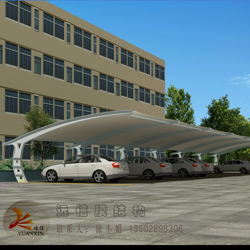 深圳廠家提供膜結(jié)構(gòu)車棚  充電樁張拉膜 工字鋼車棚膜結(jié)構(gòu)