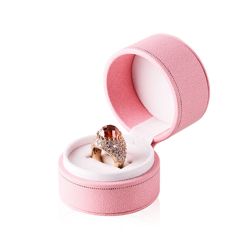 東莞戒指盒廠定做首飾包裝盒套盒PU皮盒定制