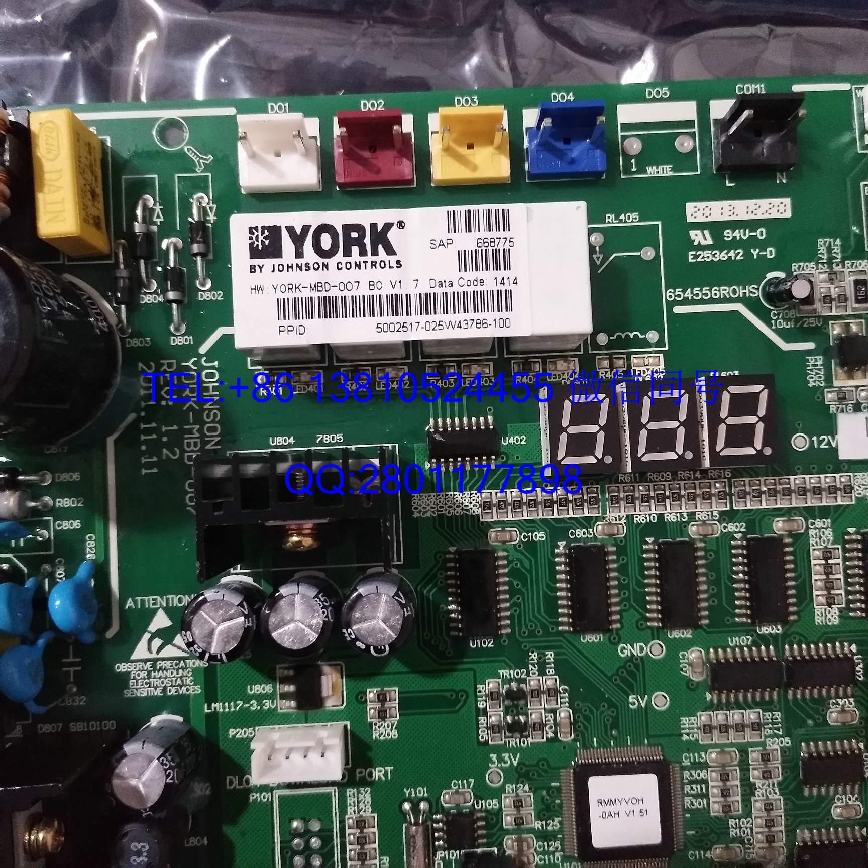 約克025W43786-100 YVOH主板(668775)