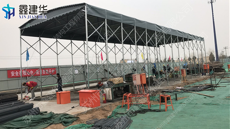 鄆城縣推拉篷電動(dòng)遙控篷倉庫推拉棚 懸空電動(dòng)伸縮蓬放心可靠