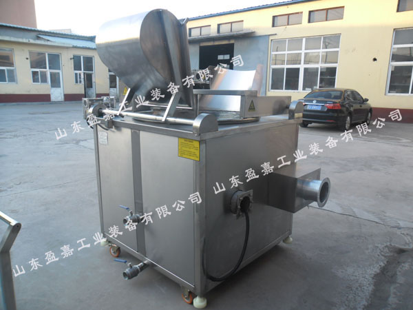 牙簽肉油炸機， 自動攪拌燃氣油炸機