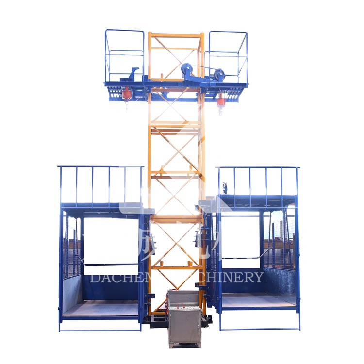 SS120/120垂直物料提升機(jī) 河南施工升降機(jī) 施工雙籠貨用升降機(jī)廠家