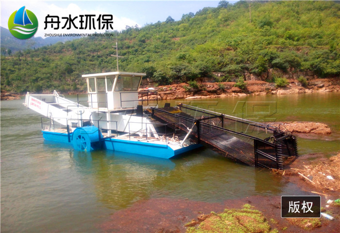 供應大中小型全自動水葫蘆打撈船水草收割船效率高易操作