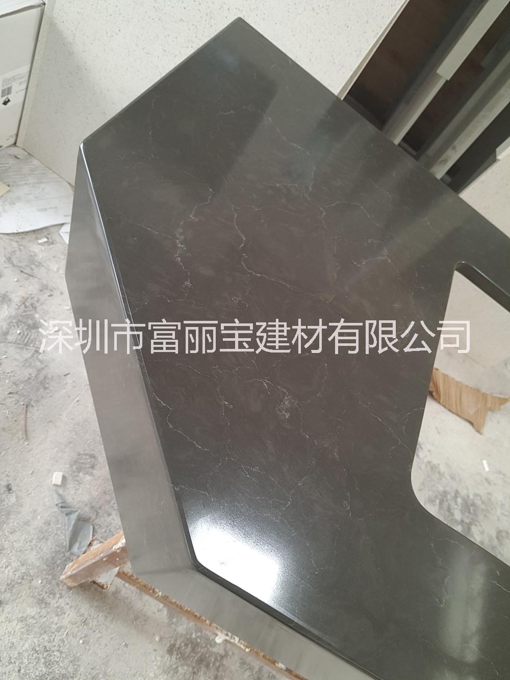 深圳廠家*黑色花紋石英石櫥柜臺(tái)面 公寓酒店家庭廚房臺(tái)面新款