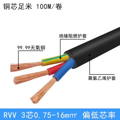 廣東護套軟電纜廠 金豪泰專業(yè)生產(chǎn)銅芯護套軟電線