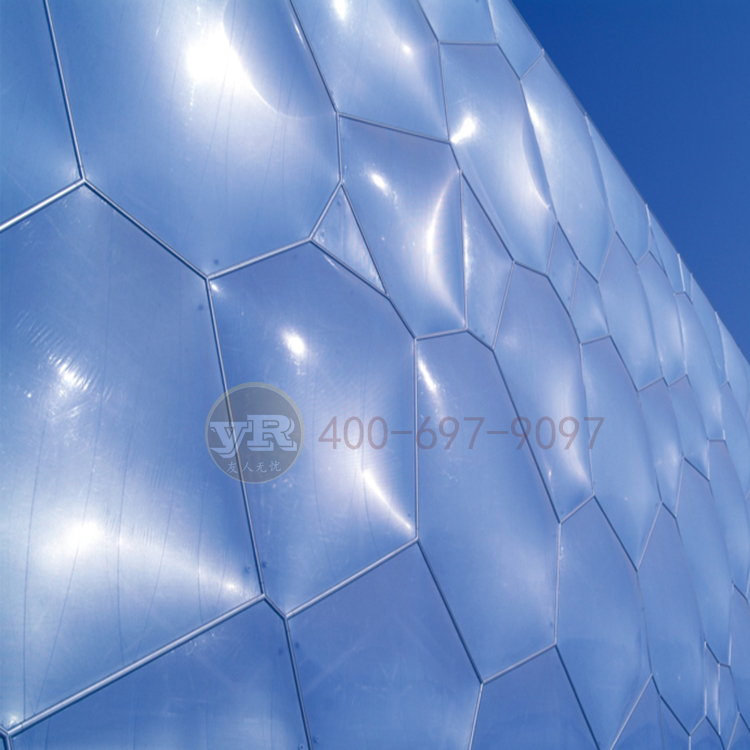 水立方ETFE充氣膜結構建筑工程氣枕膜結構泡泡水立方建筑夜景圖
