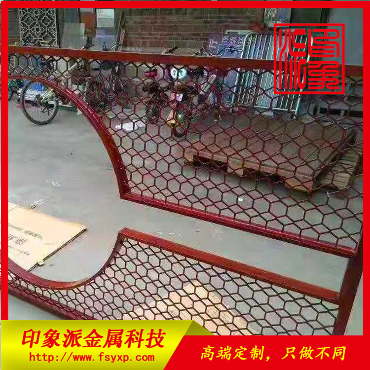 轉(zhuǎn)印木紋不銹鋼屏風(fēng) 酒店別墅裝飾屏風(fēng)